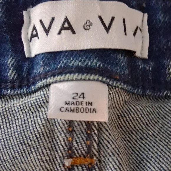 AVA VIV Womens High Rise Straight Leg Jeans Multiple Size NWT - Picture 4 of 6